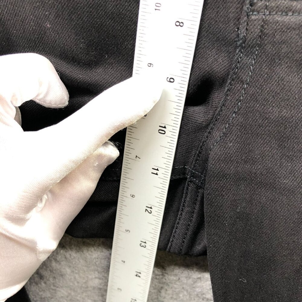 Everlane Cropped Straight Regular‎ Pants Womens 8 Black Stretch High Rise - Picture 8 of 10